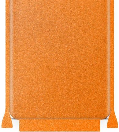 Folia naklejka skórka strukturalna na TYŁ+BOKI do Samsung Galaxy A7 (2018) -  Pomarańczowy Pastel Matowy Chropowaty Baranek - apgo SKINS