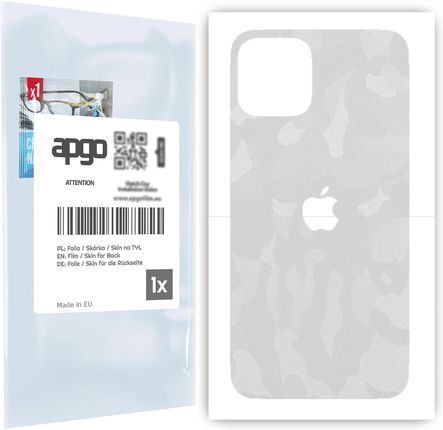 Folia naklejka skórka strukturalna na TYŁ do Apple iPhone 11 Pro -  Moro | Camo Biały - apgo SKINS