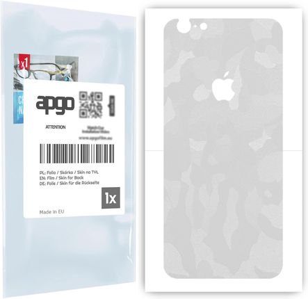 Folia naklejka skórka strukturalna na TYŁ do Apple iPhone 6 -  Moro | Camo Biały - apgo SKINS