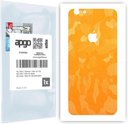 Folia naklejka skórka strukturalna na TYŁ do Apple iPhone 6s -  Moro | Camo Żółty - apgo SKINS
