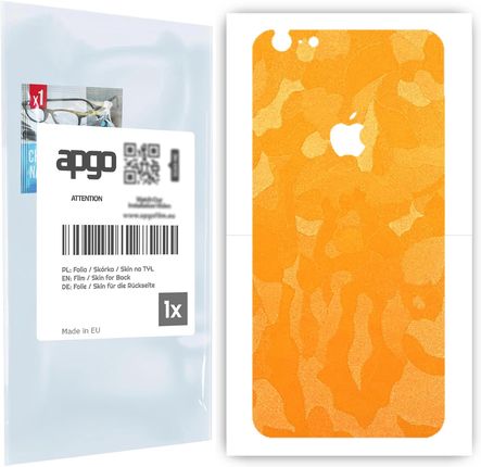 Folia naklejka skórka strukturalna na TYŁ do Apple iPhone 6s Plus -  Moro | Camo Żółty - apgo SKINS