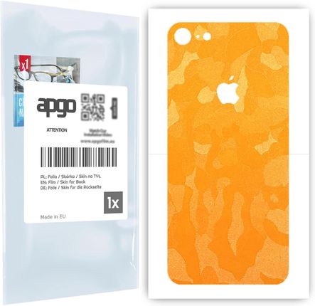 Folia naklejka skórka strukturalna na TYŁ do Apple iPhone 7 -  Moro | Camo Żółty - apgo SKINS