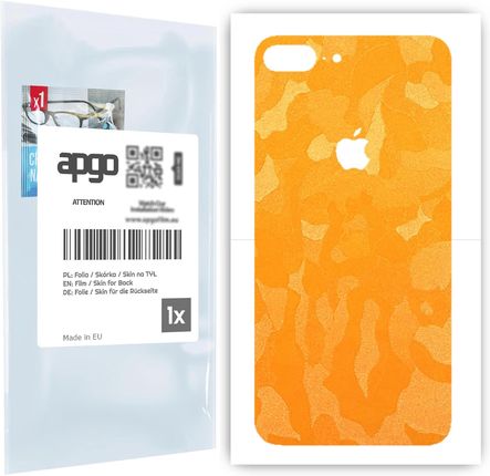 Folia naklejka skórka strukturalna na TYŁ do Apple iPhone 8 Plus -  Moro | Camo Żółty - apgo SKINS