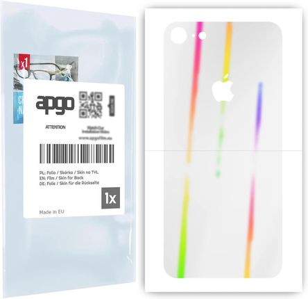 Folia hydrożelowa naklejka efekt tęczy AURORA na TYŁ do Apple iPhone 7 - apgo hydrogel Rainbow Ray