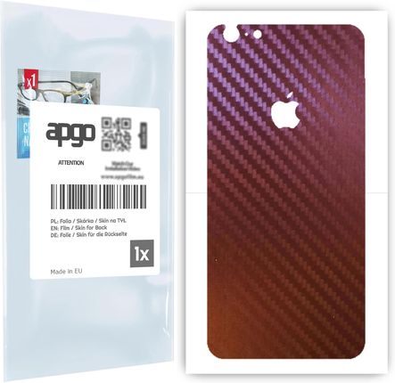 Folia naklejka skórka strukturalna na TYŁ do Apple iPhone 6s Plus -  Carbon Kameleon CAKA5 - apgo SKINS