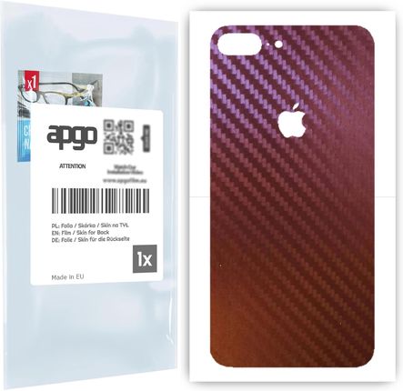 Folia naklejka skórka strukturalna na TYŁ do Apple iPhone 7 Plus -  Carbon Kameleon CAKA5 - apgo SKINS