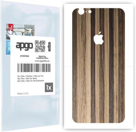 Folia naklejka skórka strukturalna na TYŁ do Apple iPhone 6 -  Drewno Paski Mix - apgo SKINS