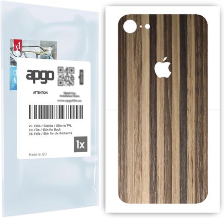 Folia naklejka skórka strukturalna na TYŁ do Apple iPhone 8 -  Drewno Paski Mix - apgo SKINS