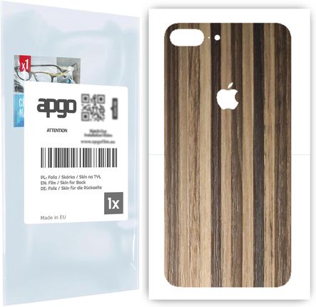 Folia naklejka skórka strukturalna na TYŁ do Apple iPhone 8 Plus -  Drewno Paski Mix - apgo SKINS