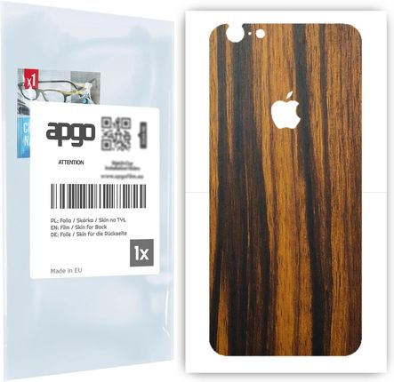 Folia naklejka skórka strukturalna na TYŁ do Apple iPhone 6 -  Drewno Tygrysie - apgo SKINS