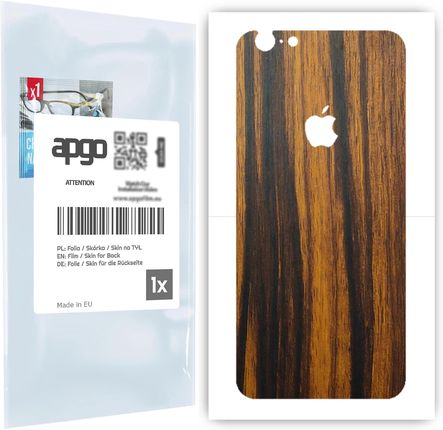 Folia naklejka skórka strukturalna na TYŁ do Apple iPhone 6s -  Drewno Tygrysie - apgo SKINS