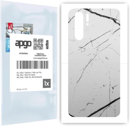 Folia naklejka skórka strukturalna na TYŁ do Huawei P30 Pro New Edition -  Marmur Biały - apgo SKINS