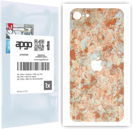 Folia naklejka skórka strukturalna na TYŁ do Apple iPhone SE (2020) -  Kamień Piaskowiec - apgo SKINS