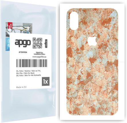Folia naklejka skórka strukturalna na TYŁ do Apple iPhone X -  Kamień Piaskowiec - apgo SKINS