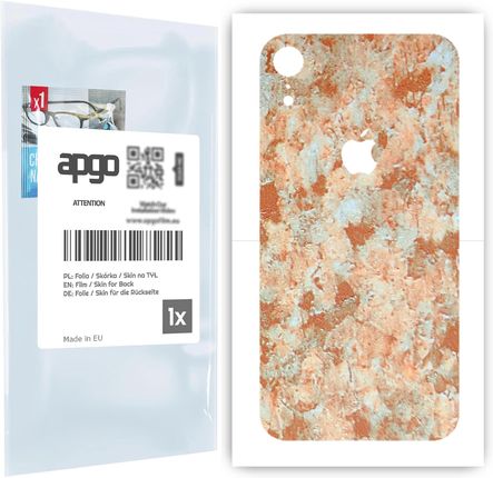 Folia naklejka skórka strukturalna na TYŁ do Apple iPhone XR -  Kamień Piaskowiec - apgo SKINS