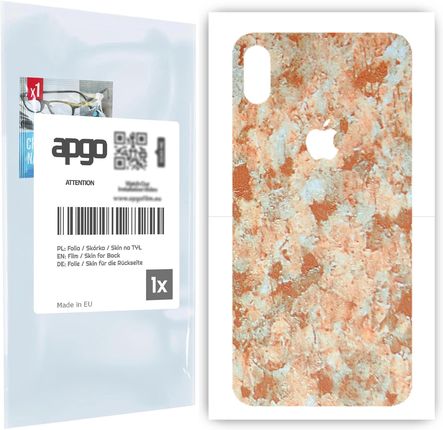 Folia naklejka skórka strukturalna na TYŁ do Apple iPhone XS Max -  Kamień Piaskowiec - apgo SKINS