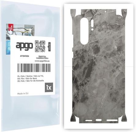 Folia naklejka skórka strukturalna na TYŁ+BOKI do Huawei P30 Pro New Edition -  Marmur Czarny - apgo SKINS