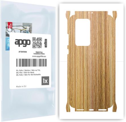 Folia naklejka skórka strukturalna na TYŁ+BOKI do Huawei P40 Pro -  Drewno Dąb Miodowy - apgo SKINS