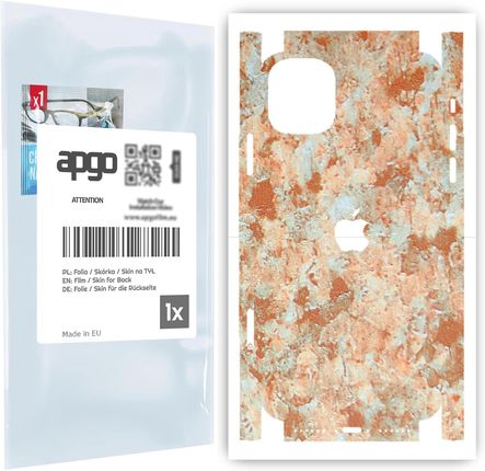 Folia naklejka skórka strukturalna na TYŁ+BOKI do Apple iPhone 11 -  Kamień Piaskowiec - apgo SKINS
