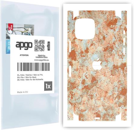 Folia naklejka skórka strukturalna na TYŁ+BOKI do Apple iPhone 11 Pro -  Kamień Piaskowiec - apgo SKINS