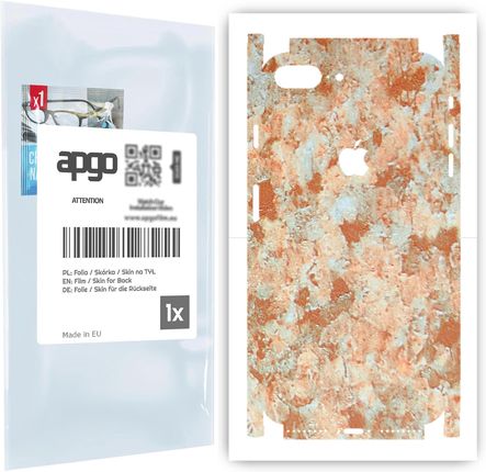 Folia naklejka skórka strukturalna na TYŁ+BOKI do Apple iPhone 8 Plus -  Kamień Piaskowiec - apgo SKINS
