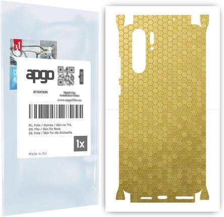 Folia naklejka skórka strukturalna na TYŁ+BOKI do Huawei P30 Pro New Edition -  Plaster Miodu Złoty - apgo SKINS