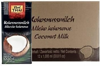 Mleko kokosowe Real Thai 1l x 12 Zgrzewka 