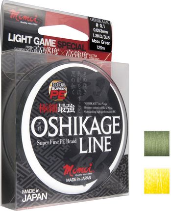 Momoi Plecionka Oshikage 0,105mm 125m Light Game Yellow