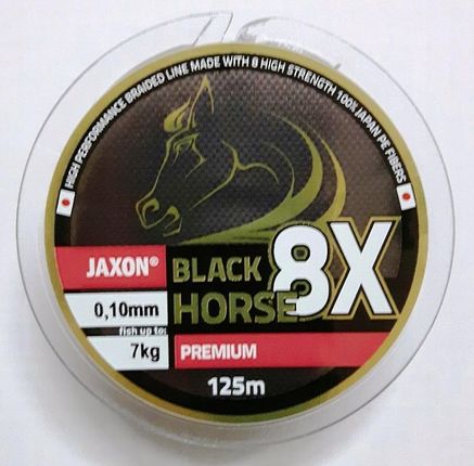 Jaxon Plecionka Black Horse 8x 0,10mm 125m 7kg czarna ZJ-BHP010G