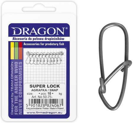 Dragon Agrafka Spin Lock Snap 14 10kg 10szt. 50-76-014