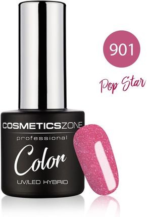 Cosmetics Zone Lakier hybrydowy brokatowy różowy flash effect 7ml – Pop Star 901