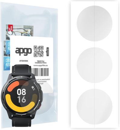 3x Folia hydrożelowa do Xiaomi Watch Color - apgo Smartwatch Hydrogel Protection Ochrona na ekran smartwatcha