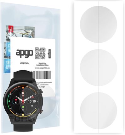 3x Folia hydrożelowa do Xiaomi Mi Watch - apgo Smartwatch Hydrogel Protection Ochrona na ekran smartwatcha