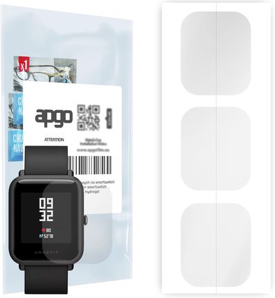 3x Folia hydrożelowa do Amazfit BIP - apgo Smartwatch Hydrogel Protection Ochrona na ekran smartwatcha