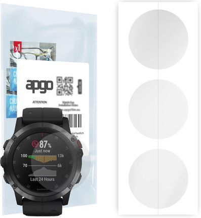 3x Folia hydrożelowa do Garmin Fenix 5X - apgo Smartwatch Hydrogel Protection Ochrona na ekran smartwatcha