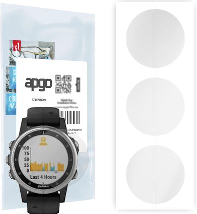 3x Folia hydrożelowa do Garmin Fenix 5s Plus - apgo Smartwatch Hydrogel Protection Ochrona na ekran smartwatcha