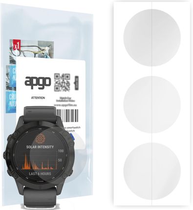 3x Folia hydrożelowa do Garmin Fenix 6S Pro Solar - apgo Smartwatch Hydrogel Protection Ochrona na ekran smartwatcha