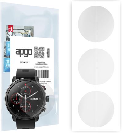 3x Folia hydrożelowa do Amazfit Stratos 2 - apgo Smartwatch Hydrogel Protection Ochrona na ekran smartwatcha