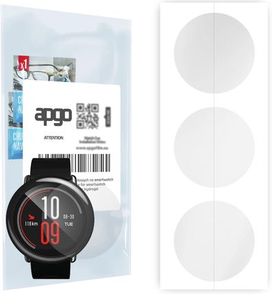 3x Folia hydrożelowa do Amazfit Pace - apgo Smartwatch Hydrogel Protection Ochrona na ekran smartwatcha