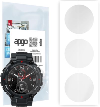 3x Folia hydrożelowa do Amazfit T-Rex - apgo Smartwatch Hydrogel Protection Ochrona na ekran smartwatcha