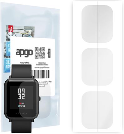 3x Folia hydrożelowa do Amazfit Bip S - apgo Smartwatch Hydrogel Protection Ochrona na ekran smartwatcha