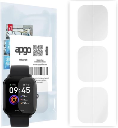 3x Folia hydrożelowa do Amazfit Bip U - apgo Smartwatch Hydrogel Protection Ochrona na ekran smartwatcha