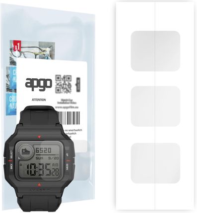 3x Folia hydrożelowa do Amazfit Neo - apgo Smartwatch Hydrogel Protection Ochrona na ekran smartwatcha