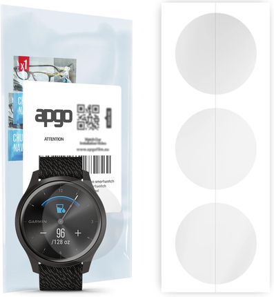 3x Folia hydrożelowa do Garmin Vivomove Style - apgo Smartwatch Hydrogel Protection Ochrona na ekran smartwatcha