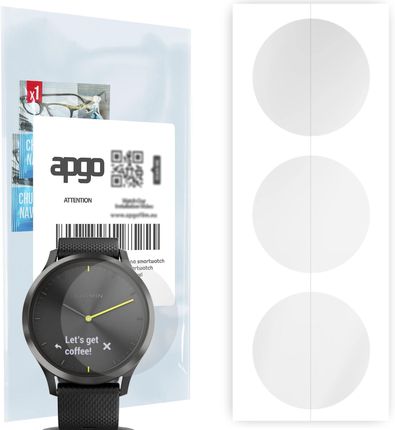 3x Folia hydrożelowa do Garmin Vivomove HR - apgo Smartwatch Hydrogel Protection Ochrona na ekran smartwatcha