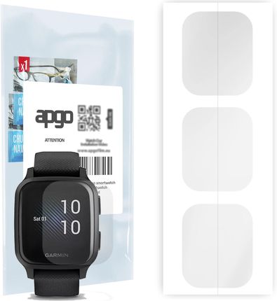 3x Folia hydrożelowa do Garmin Venu SQ - apgo Smartwatch Hydrogel Protection Ochrona na ekran smartwatcha