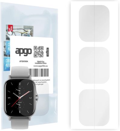 3x Folia hydrożelowa do Amazfit GTS 2 - apgo Smartwatch Hydrogel Protection Ochrona na ekran smartwatcha