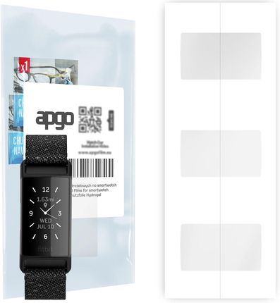 3x Folia hydrożelowa do Fitbit Charge 4 SE - apgo Smartwatch Hydrogel Protection Ochrona na ekran smartwatcha