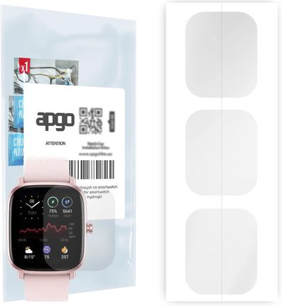 3x Folia hydrożelowa do Amazfit GTS 2 Mini - apgo Smartwatch Hydrogel Protection Ochrona na ekran smartwatcha