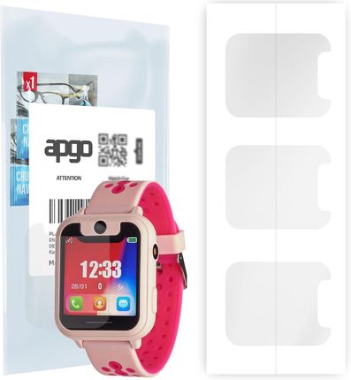 3x Folia hydrożelowa do Garett Kids Nice (dla dzieci) - apgo Smartwatch Hydrogel Protection Ochrona na ekran smartwatcha